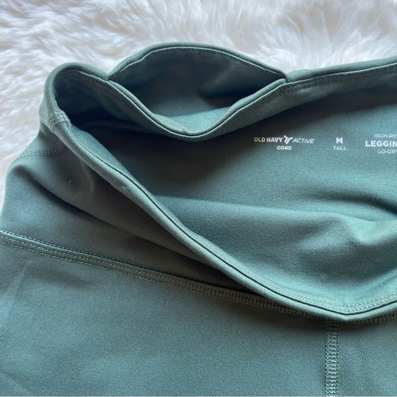 Old Navy Active Go Dry Forest Green Leggings With Mesh M - Picture 6 of 13